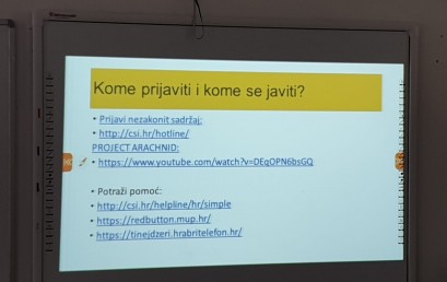 Održano predavanje na temu “Digitalni otisak i elektroničko nasilje”