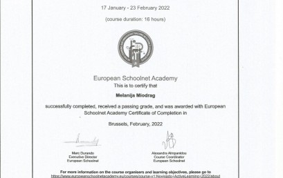 Scenarij poučavanja – Aktivno učenje i inovativno poučavanje u fleksibilnom prostoru za učenje – Provođenje vremena izvan škole – teretana