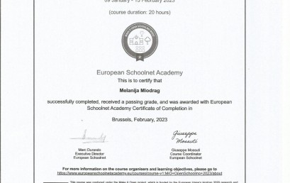 Scenarij poučavanja – Škola na otvorenom