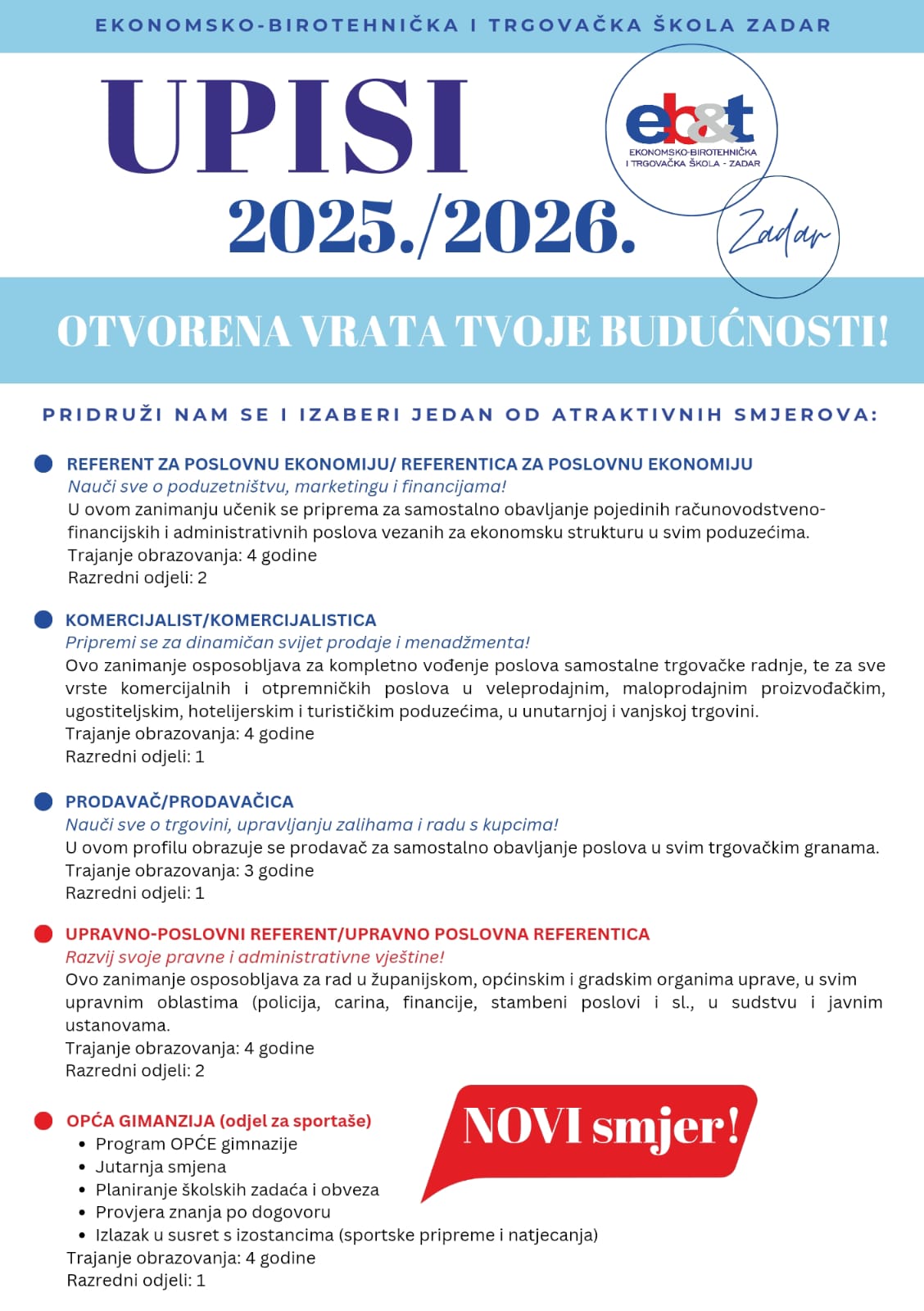 UPISI u 1. razred u školskoj godini 2025./26.